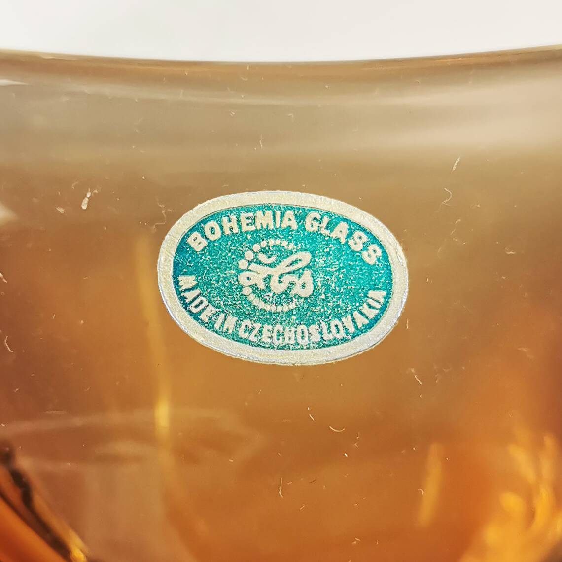 Bohemian Art Glass ashtray, Železný Brod (ZBS), designed by Miloslav Klinge