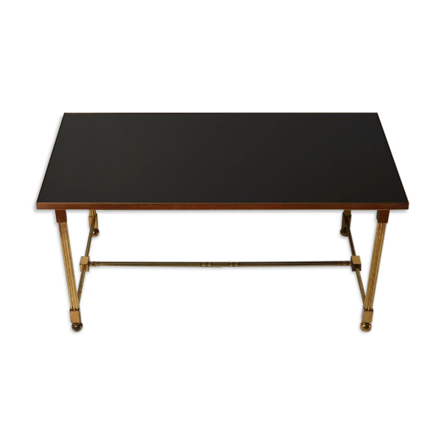 Vintage neoclassical brass coffee table