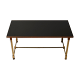 Table basse vintage néoclassique en laiton