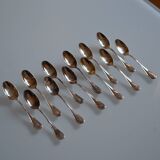 12 Silver-plated metal mocha spoons
