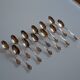 12 Cuillères à moka métal argenté