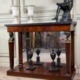 “Return from Egypt” console in mahogany, early 19th century