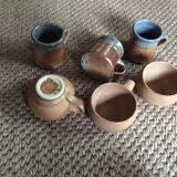Série de 6 tasses en grès