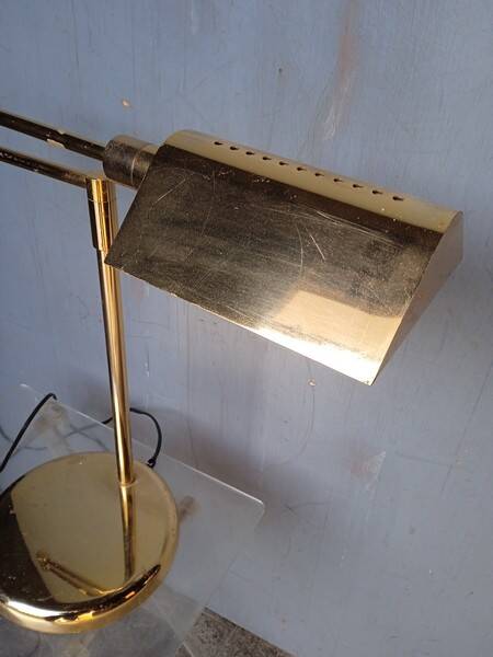 Vintage design brass reading desk lamp ep 1970