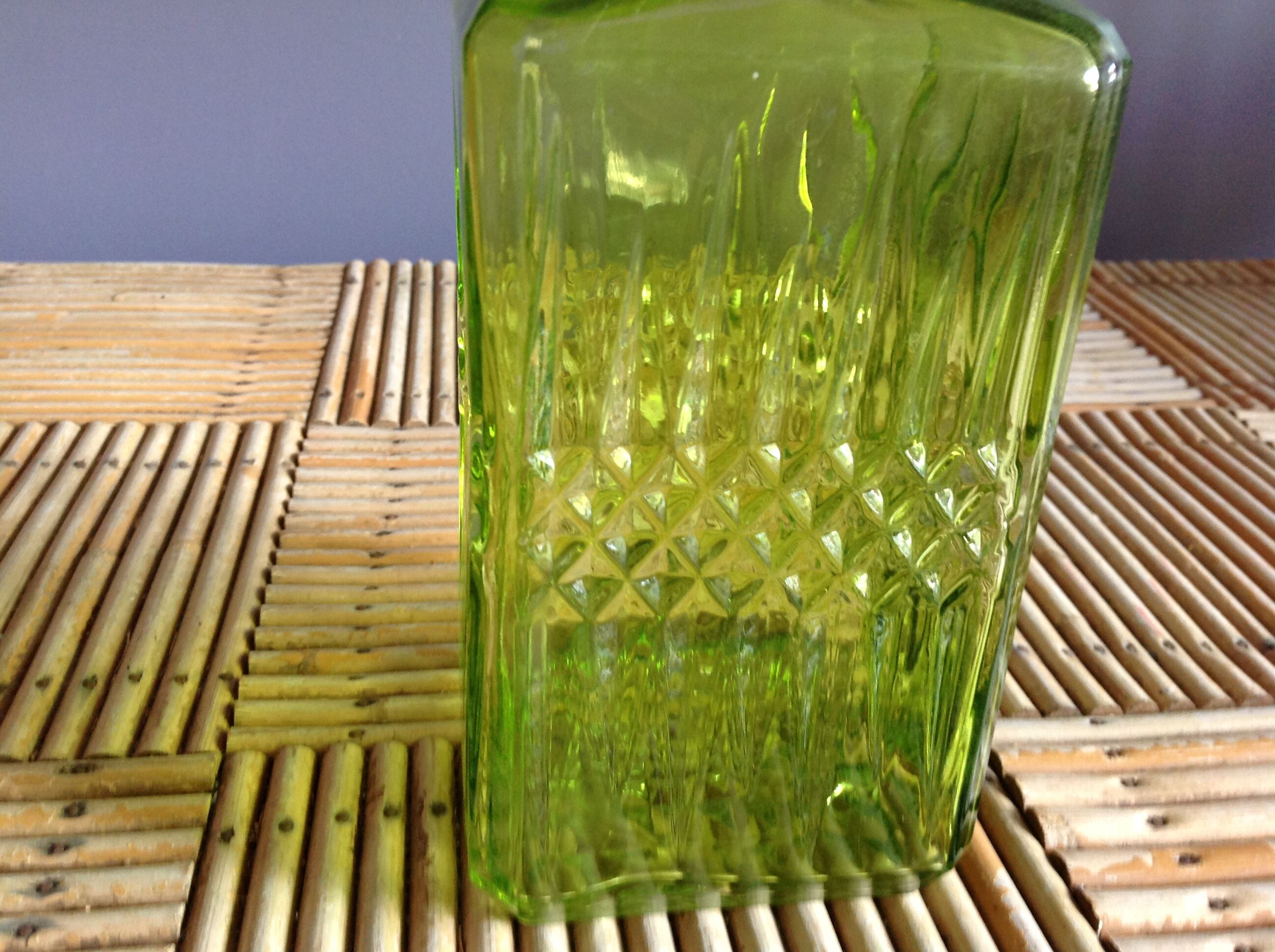 Vintage green carafe