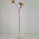 Art Nouveau French Gladioli Fluted Glass Vase, 1920s