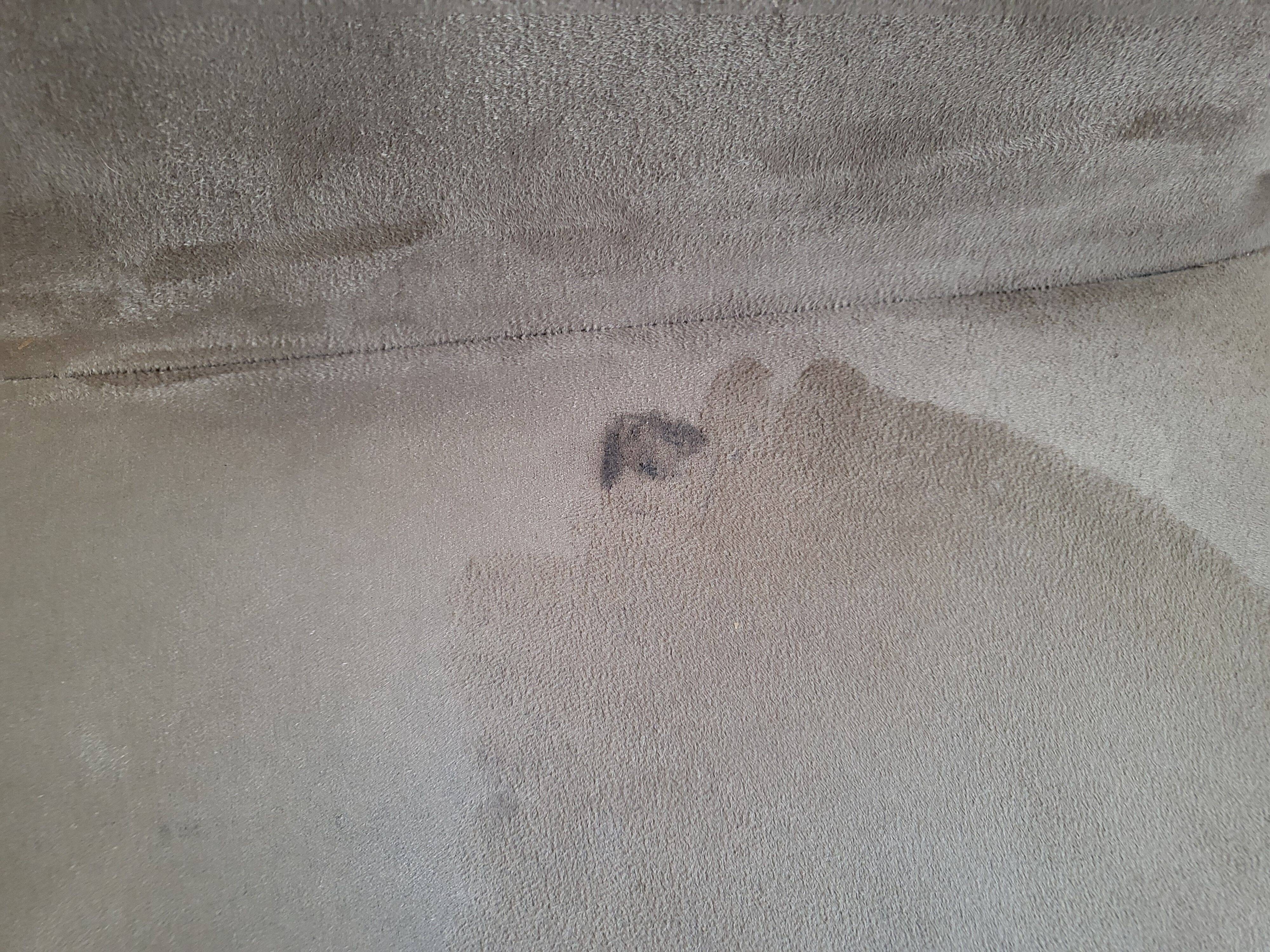 Set of 4 vintage 1970 chairs in suede & steel