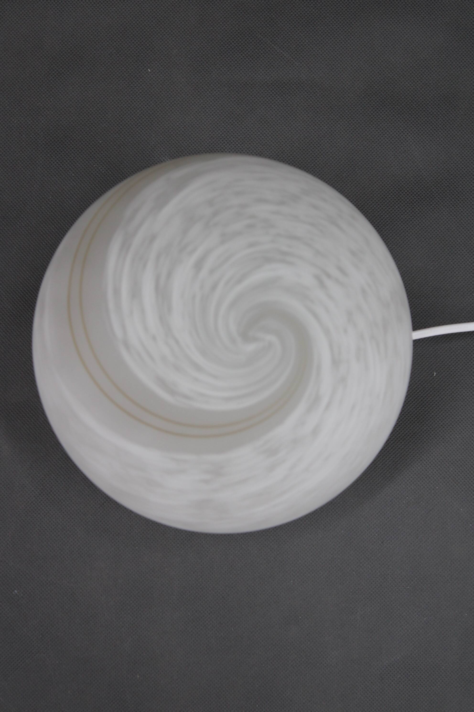 1970s Glass Globe "Venice Hand Made Glass "Table Lamp, Italy