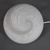 1970s Glass Globe "Venice Hand Made Glass "Table Lamp, Italy