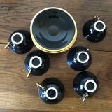 6 cups and saucer for coffee or tea art deco