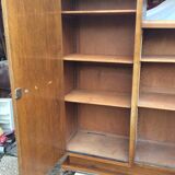 Period ART DECO 1925 Walnut wardrobe and magnifying glass d orme