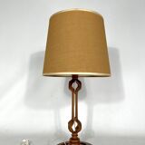 Lampe de table en bois italien vintage des années 50