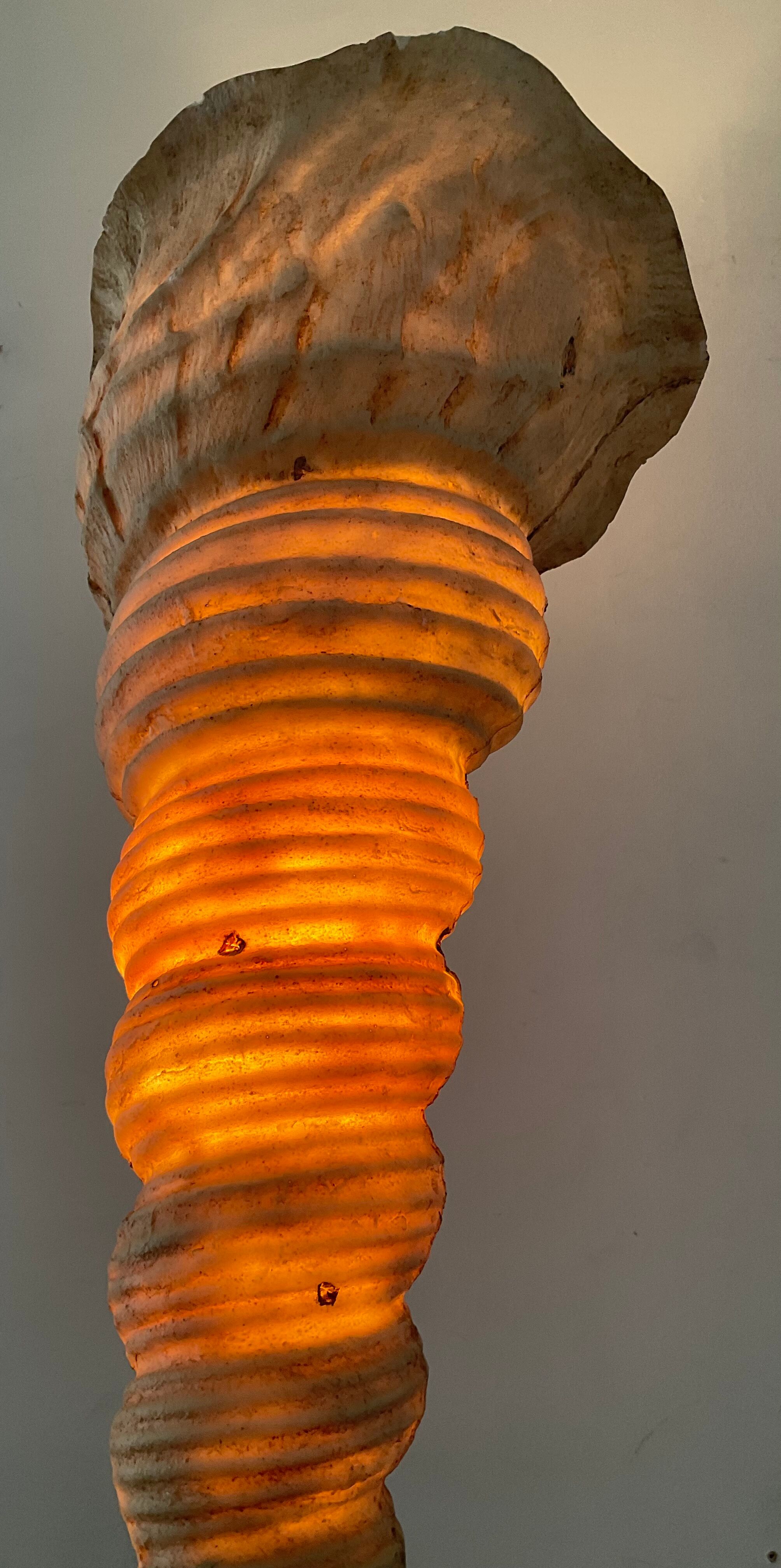 Floor lamp Shell "Ariell" by IIhan Koman 80s