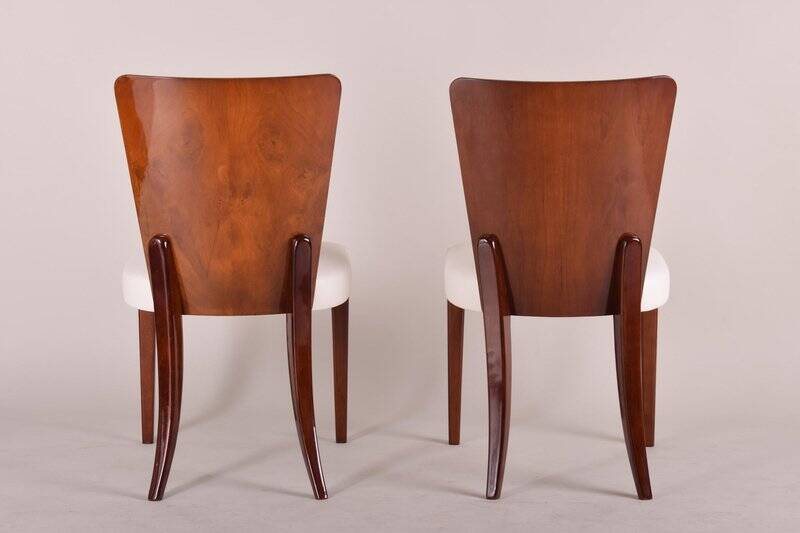 Art Deco Chairs attributed to J. Halabala for Up Závody, Czech, 1940s, Set of 6