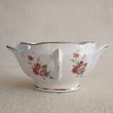 Lean fat sausage in Limoges porcelain