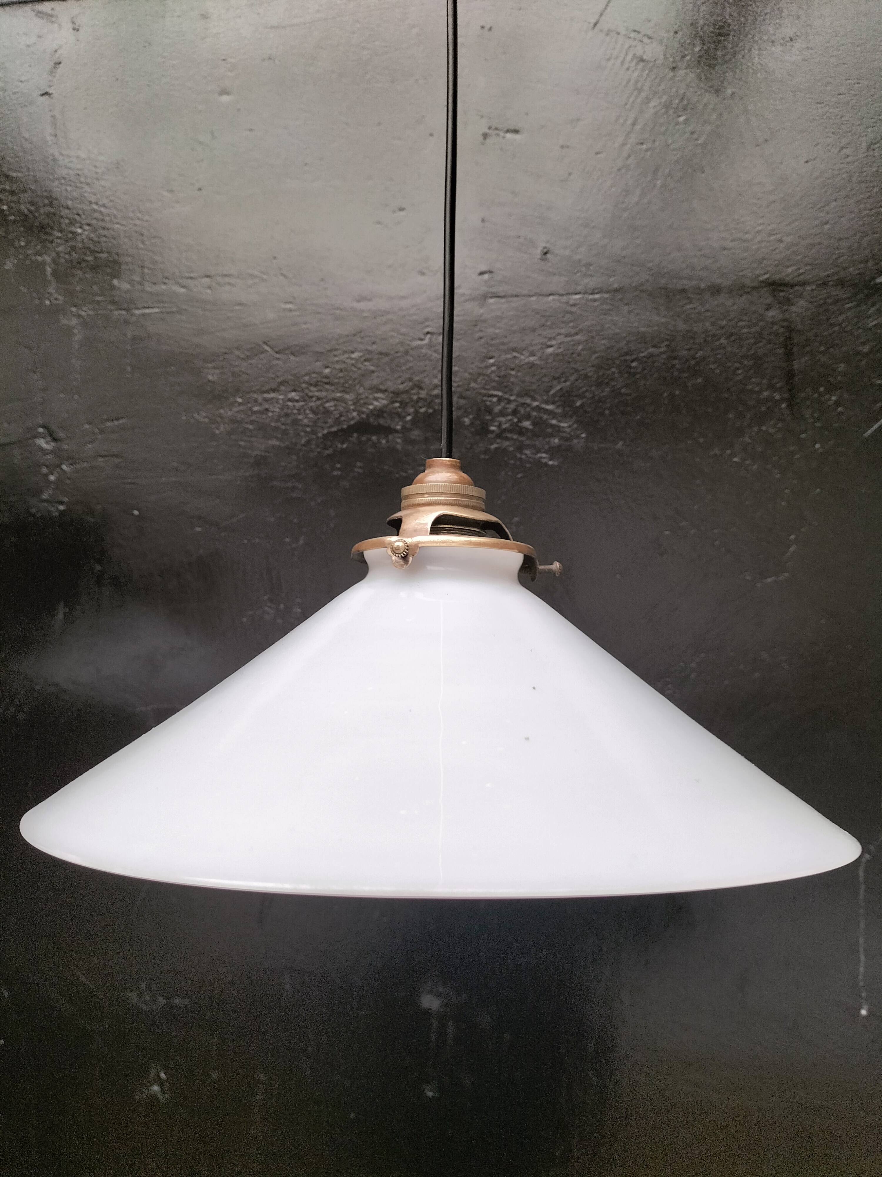 Opaline cone pendants