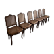 SET OF 6 LOUIS XV CANED CHAIRS IN WALNUT