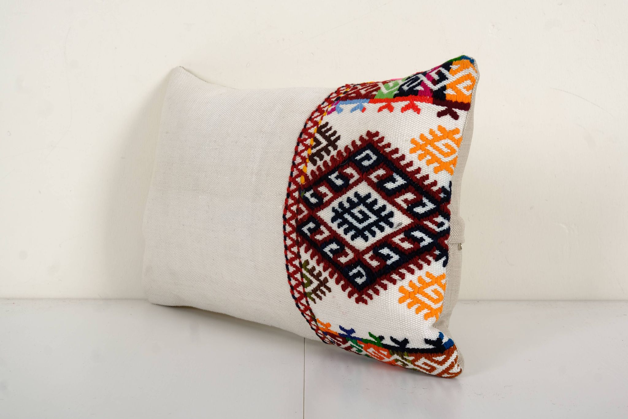Turkish Kilim Pillow, Anatolian Jajim Needlepoint Pillow, Boho Couch Pillow, Kilim Cushion Cover