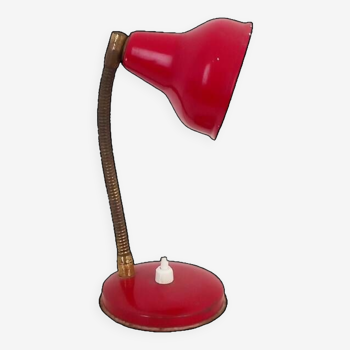 Lampe de table années 50, rouge.