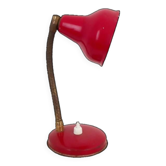 Lampe de table années 50, rouge.