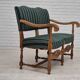 1960s, Danish 2 seater sofa, original condition, furniture wool fabric, solid oak wood.