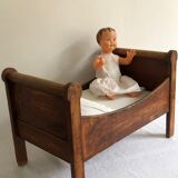 Roller doll bed, antique toy