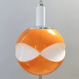 Space Age Orange and White Opaline Glass Pendant, Italy