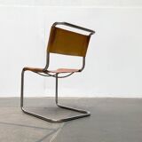 German vintage leather cantilever chairs S33 by Mart Stam for Thonet, set of 8