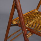 Vintage Bamboo and Rattan Folding Chairs, 1970s, Set of 2