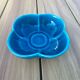 Turquoise crackled earthenware pocket bowl from Charolles