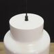 White pendant lamp, Danish design, 1970s, production: Denmark