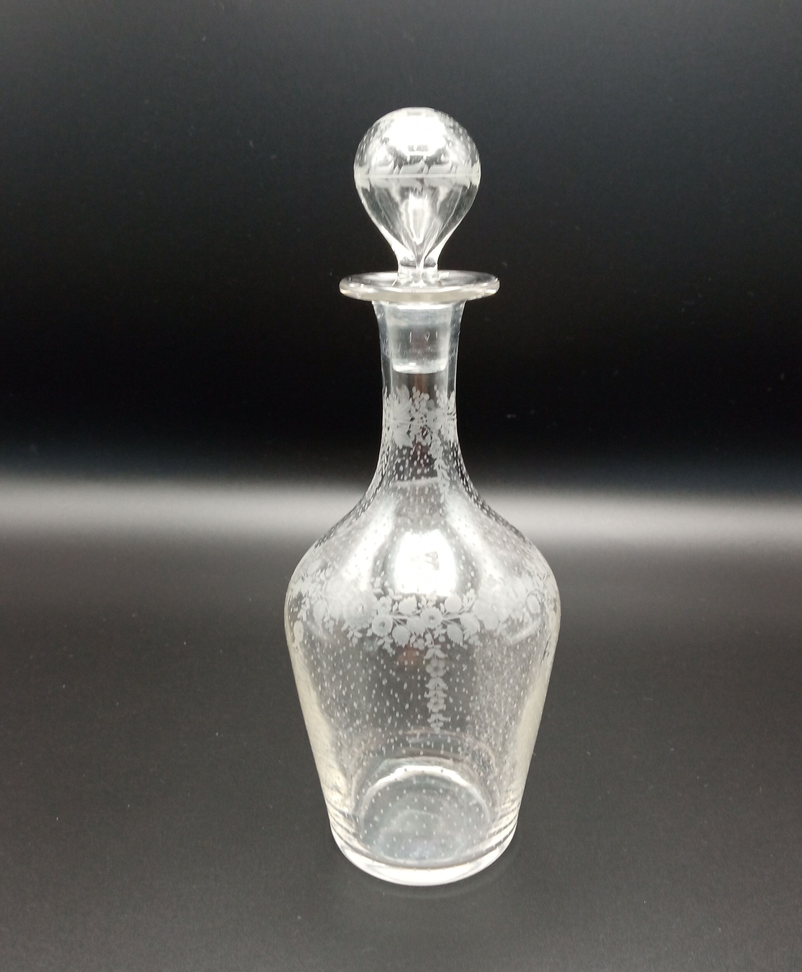 Two liquor decanters