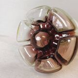 Lampe en verre d'art violet dans le style de Mazzega, années 1960