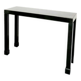 Console table in green lacquer 6 French work from the 70s in the style of Maison Jansen
