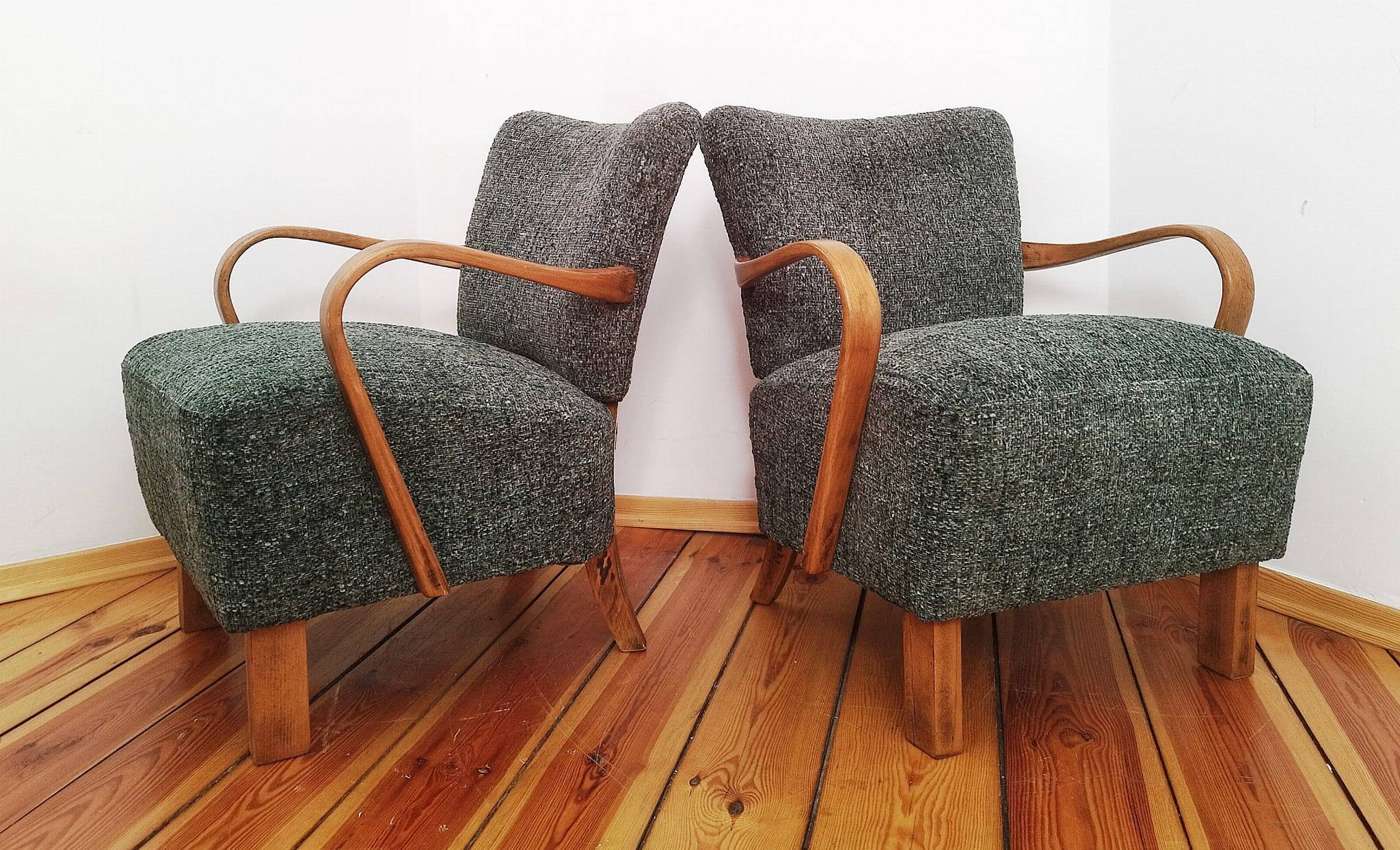 H 237 Armchairs by J. Halabala for Up Závody, Czechoslovakia, 1960s, Set of 2