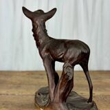 Terracotta sculpture of a young stag, Salvetti, 20th century