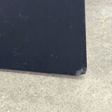 Harvink The Mission sofa with black frame and dark gray upholstery