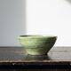 Vintage XX-XIXth century celadon blue-green ceramic artisan bowl wabi-sabi.