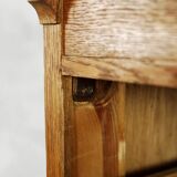 Vintage Industrial English Oak Filing Cabinet with Drawers, 1920s
