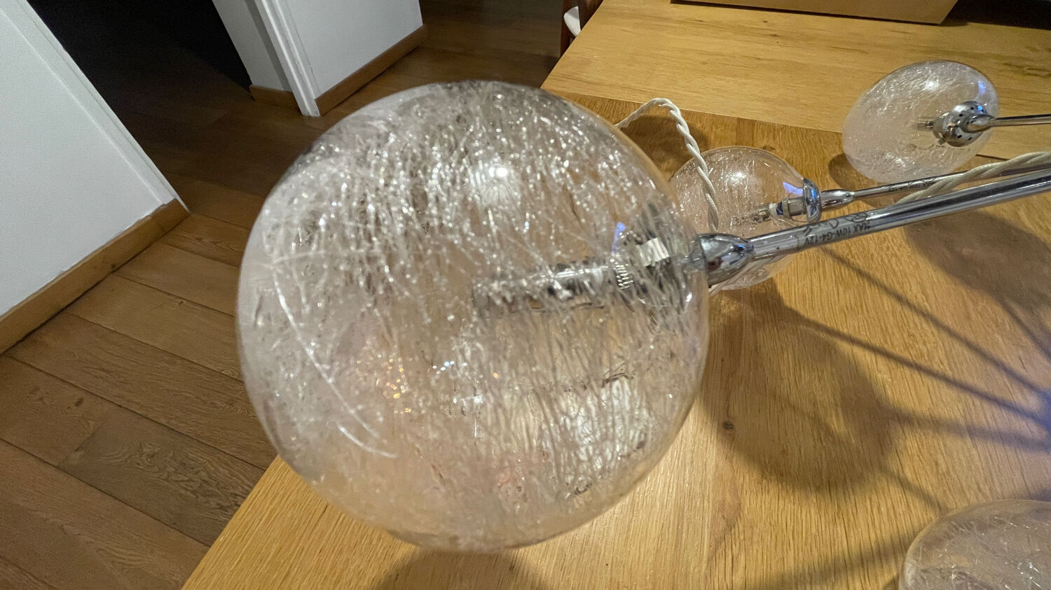 Lustre Sputnik 15 boules filament de verre