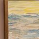 Mid-Century Oil on Panel "Waves" by Aline Rolfstadius, Vintage & Framed 28×22cm