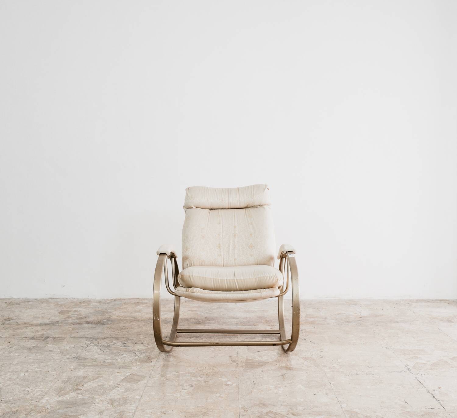 Poltrona A dondolo Guido Falschini Anni 70 Hollywood Regency Design