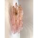 Set of Two Contemporary Pink “Poliedri” Murano Glass Gold 24k Wall Sconces