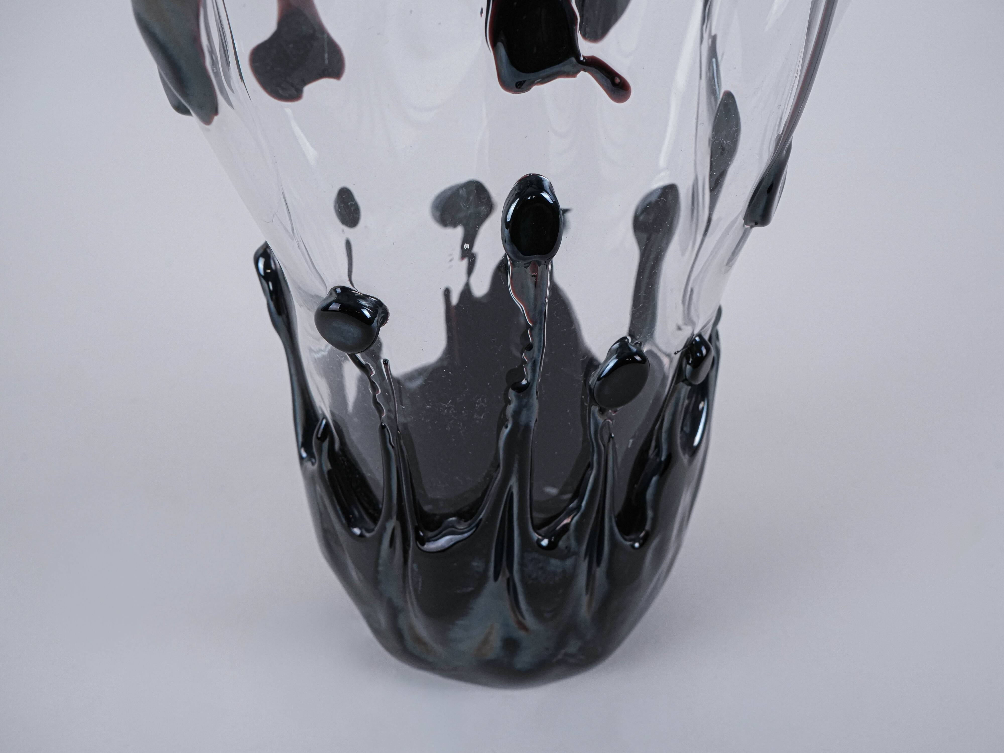 Murano glass vase, Italian design, 1960s, manufactured in Italy