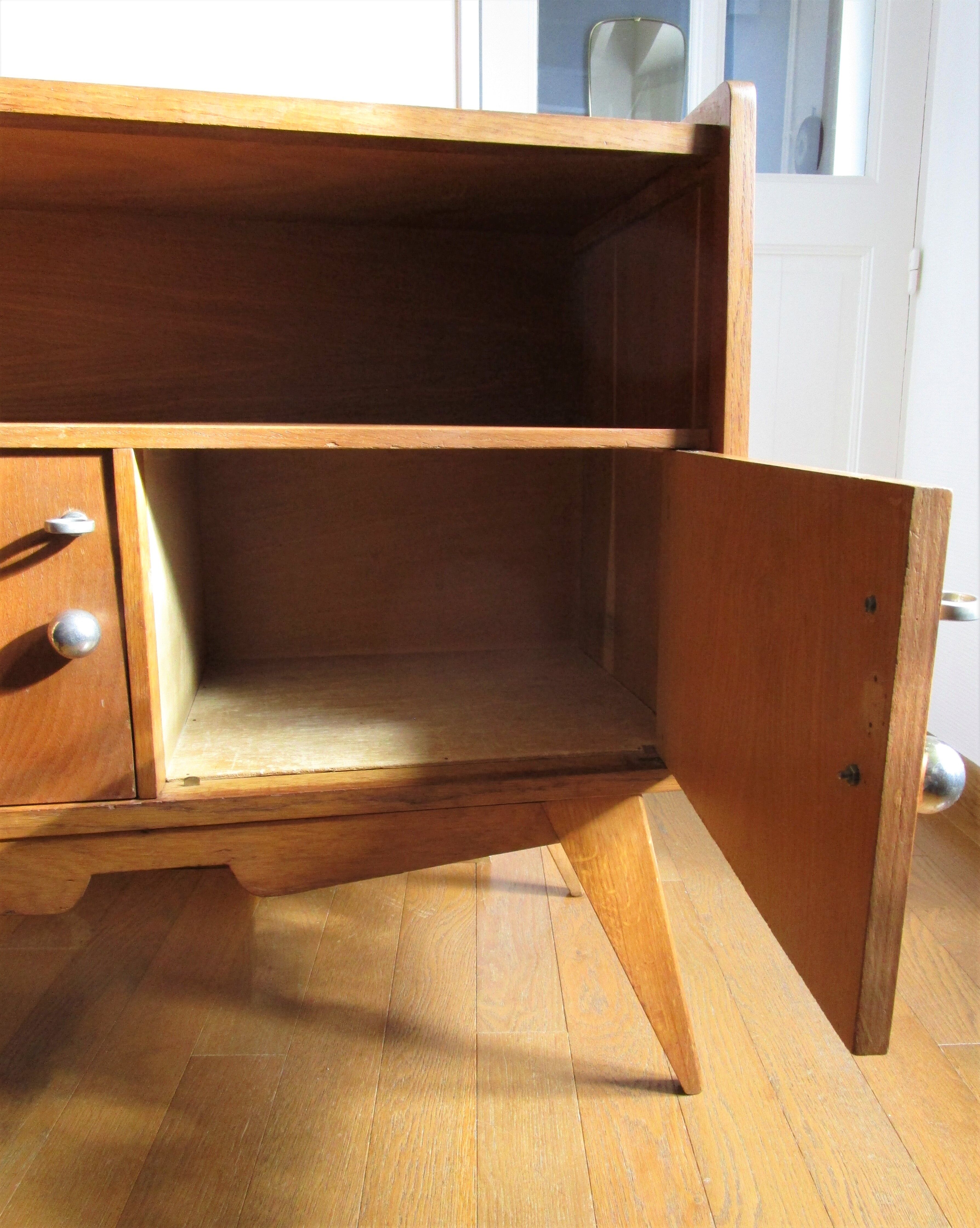 Buffet oak feet compas vintage 60s