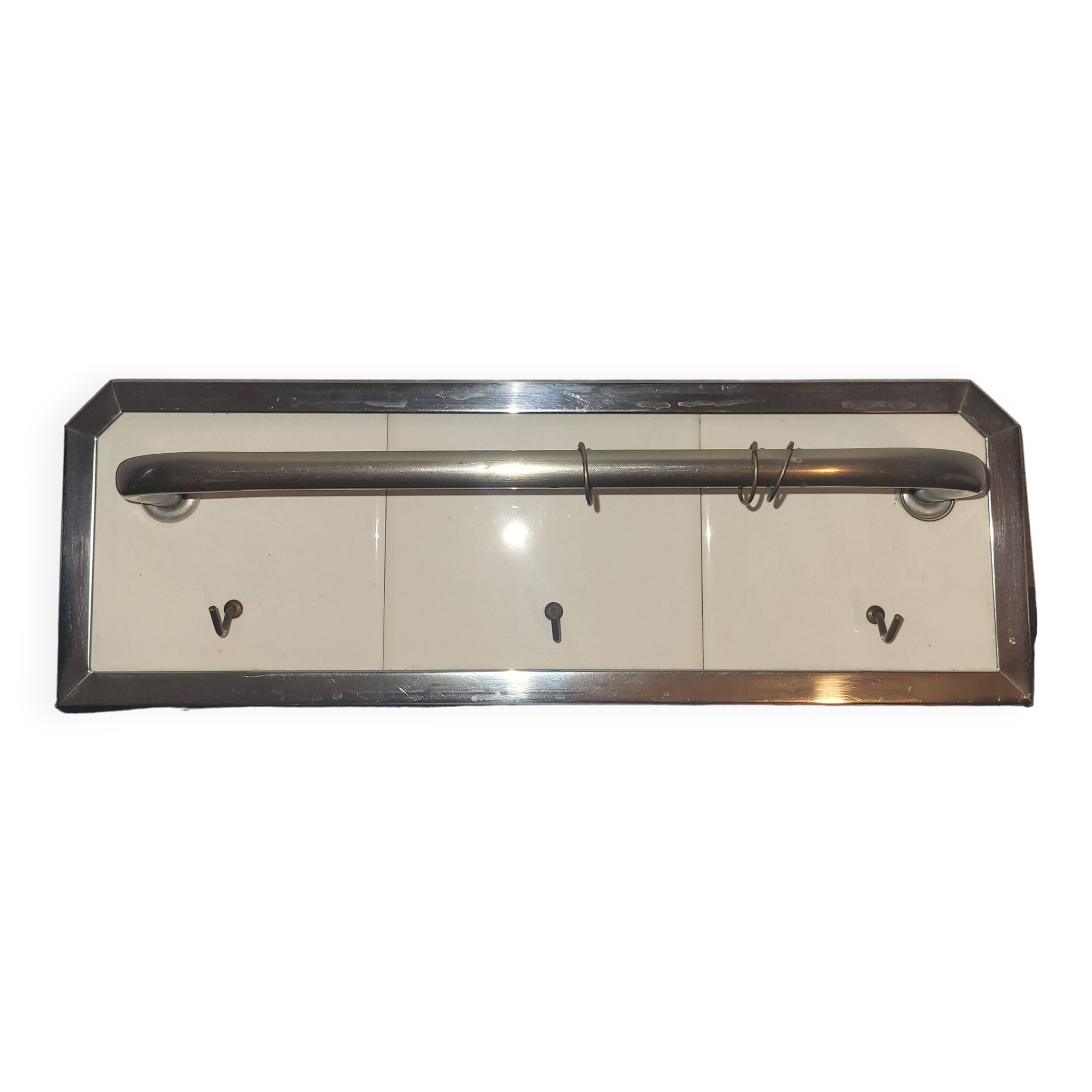 Art Deco tea towel holder, SDV, France, Sarreguemines