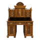 Grand Neo-Renaissance ministerial desk with steps in oak - circa 1880-1890