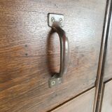 Armoire à archives double en chêne massif – Pays-Bas, 1920–1940