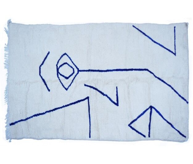 Colorful Berber carpet 254x148cm