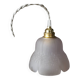 Suspension fleur Vintage en verre moulé rose